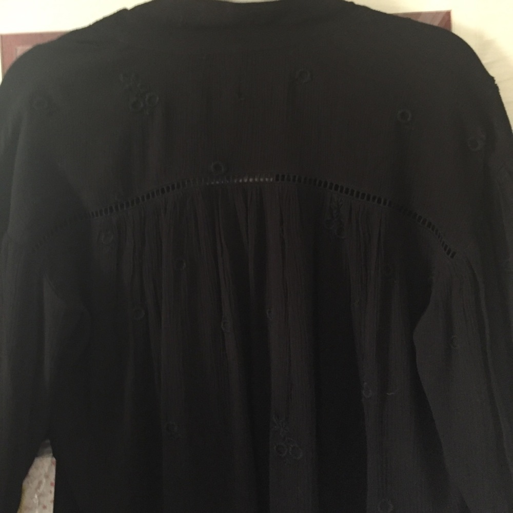 🍀BLACK* BNWT Free People  blouse - Picture 6 of 7